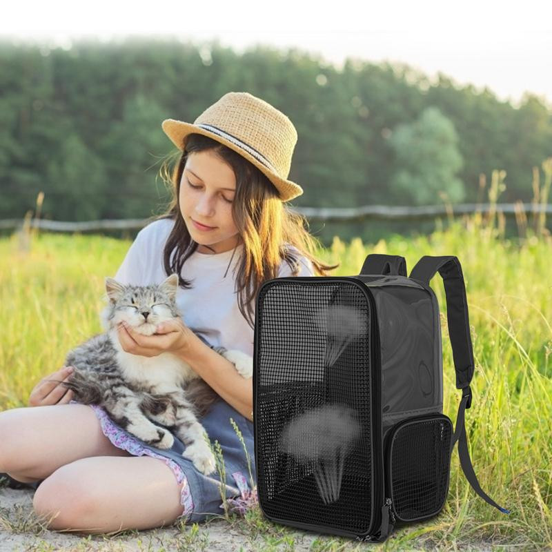 Ruksak za kućne ljubimce Prijenosna torba za nošenje pasa za mačke Prozračna mrežasta putna torba za štene za male pse, mačke koje šetaju na otvorenom