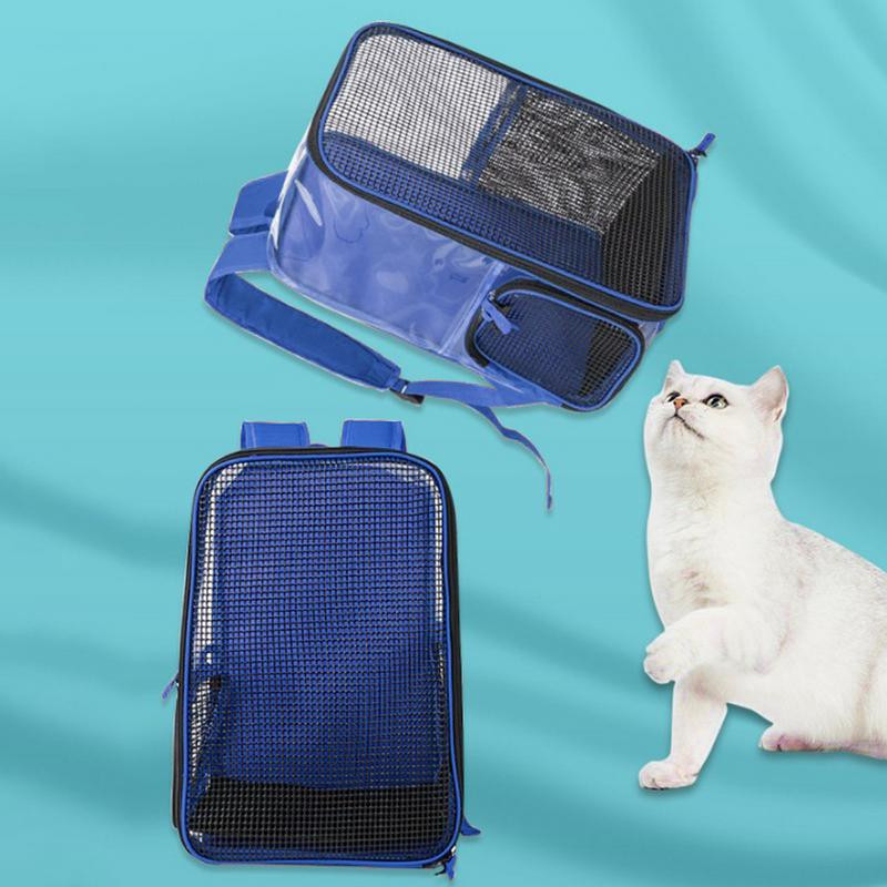 Ruksak za kućne ljubimce Prijenosna torba za nošenje pasa za mačke Prozračna mrežasta putna torba za štene za male pse, mačke koje šetaju na otvorenom