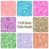 Novo u 2,2x1,2 mm prozirne staklene perle u cijevi 10/0 Uniformne perle za izradu nakita Ručno izrađeni DIY dodaci Kralen