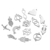 5 kom/lot Pahuljica od nehrđajućeg čelika Mjesečev konektor šarm privjesak za DIY narukvicu Naušnica za gležanj Pribor za izradu nakita