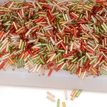 Περίπου 500 τμχ Σωλήνα 2x6 χιλιοστών Τσέχικα γυάλινες χάντρες Loose Spacer Long Seedbeads για κοσμήματα που κατασκευάζουν DIY αξεσουάρ κοσμημάτων