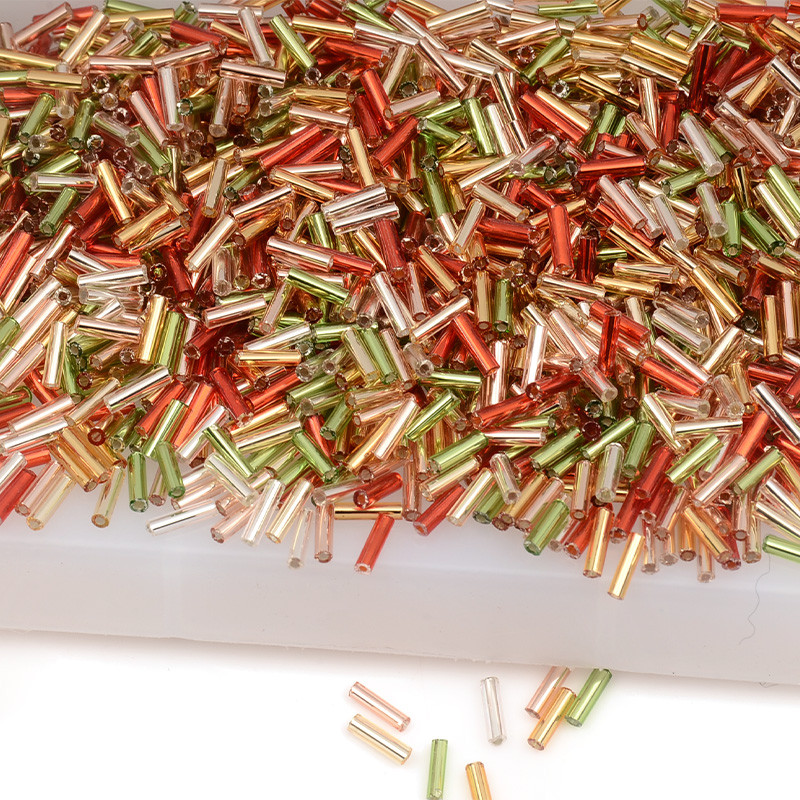Kb.500db 2x6mm-es csőhüvely cseh üveggyöngyök laza távtartó Hosszú maggyöngyök ékszerkészítéshez barkács ékszerkiegészítők