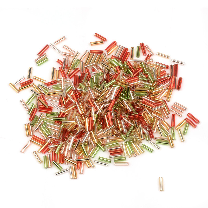 Kb.500db 2x6mm-es csőhüvely cseh üveggyöngyök laza távtartó Hosszú maggyöngyök ékszerkészítéshez barkács ékszerkiegészítők