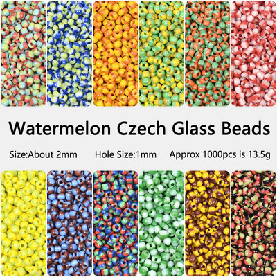 2mm Καρπούζι SeedBeads Τσέχικα Γυάλινες Χάντρες Γούρια Spacer Beads Βραχιόλι Κολιέ Σκουλαρίκια Κοσμήματα Κατασκευή DIY Handwork Kralen