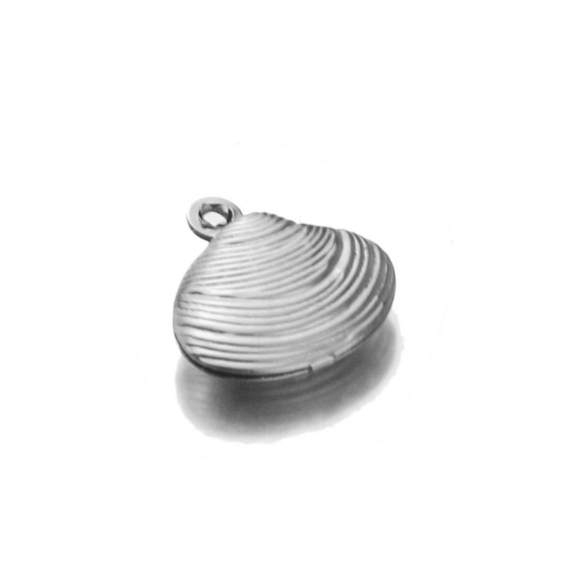 Aiovlo 10db/tétel Charms kétoldalas héj 13*14mm rozsdamentes acél gyártás medál barkács ékszer karkötő nyaklánchoz