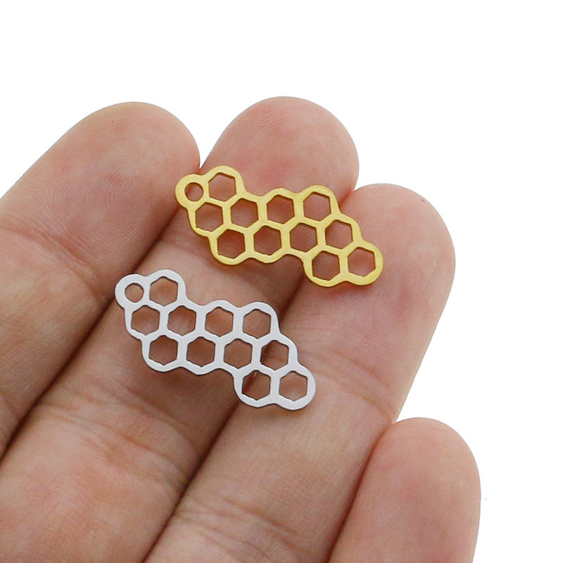 5 kom/lot Privjesci za pčelinje saće od nehrđajućeg čelika, konektor za naušnice, narukvica, ogrlica za DIY pribor za izradu ručno izrađenog nakita