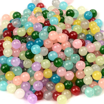 6 mm 8 mm стъклени мъниста с кръгла форма Roundle Loose Spacer Beads за изработка на бижута Направи си сам Charms Гривна Колие Аксесоари