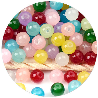 6 mm 8 mm staklene perle okruglog oblika Okrugle labave razmaknice perle za izradu nakita DIY privjesci Narukvica Ogrlica Dodaci