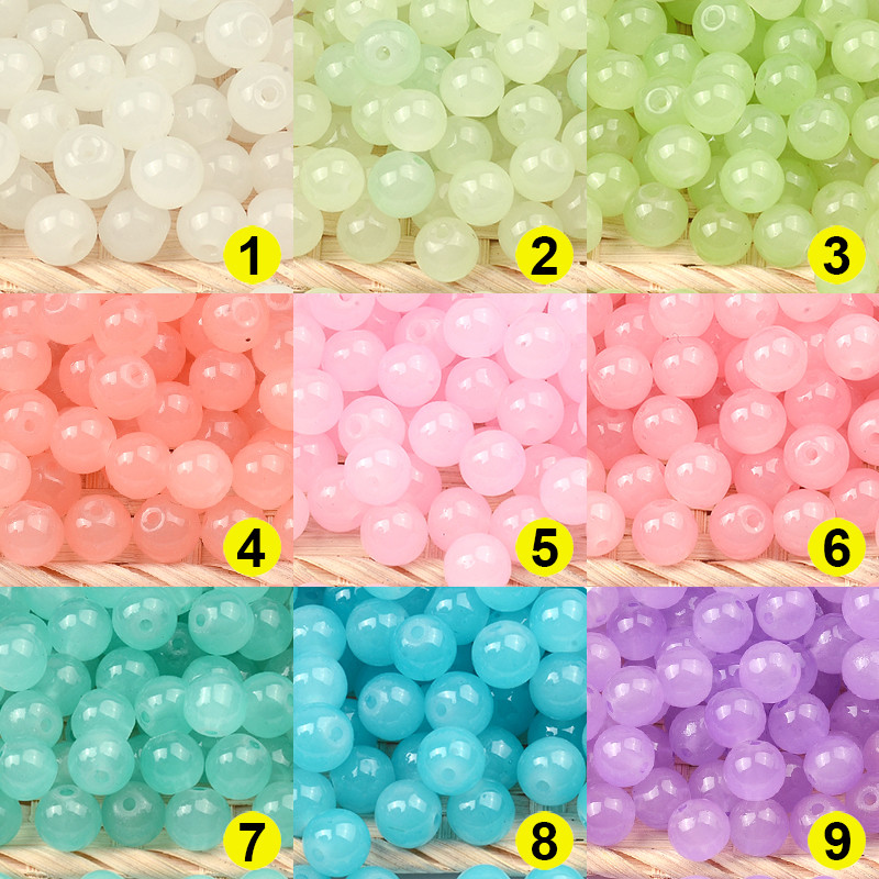 6 mm 8 mm staklene perle okruglog oblika Okrugle labave razmaknice perle za izradu nakita DIY privjesci Narukvica Ogrlica Dodaci