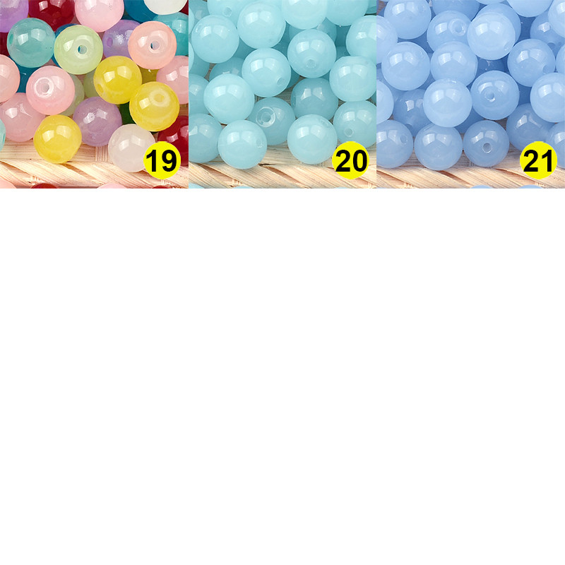 6 mm 8 mm staklene perle okruglog oblika Okrugle labave razmaknice perle za izradu nakita DIY privjesci Narukvica Ogrlica Dodaci