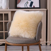 45/50 cm-es párnahuzat Modern egyszerű, puha bolyhos tiszta fehér plüss párna otthoni párna mesterséges imitáció gyapjú párnahuzat