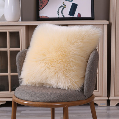 45/50 cm-es párnahuzat Modern egyszerű, puha bolyhos tiszta fehér plüss párna otthoni párna mesterséges imitáció gyapjú párnahuzat