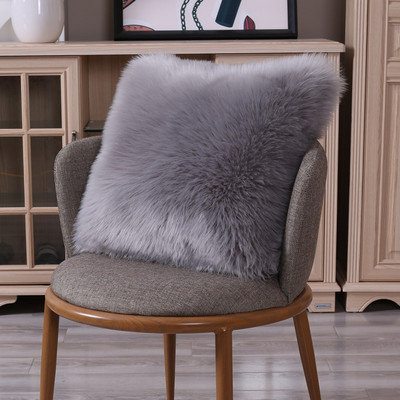 45/50 cm-es párnahuzat Modern egyszerű, puha bolyhos tiszta fehér plüss párna otthoni párna mesterséges imitáció gyapjú párnahuzat