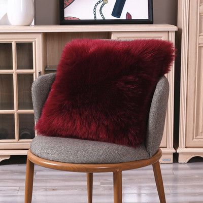 45/50 cm-es párnahuzat Modern egyszerű, puha bolyhos tiszta fehér plüss párna otthoni párna mesterséges imitáció gyapjú párnahuzat