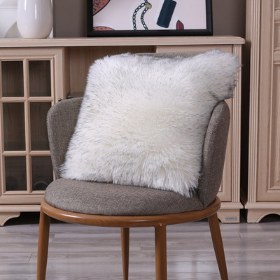45/50 cm-es párnahuzat Modern egyszerű, puha bolyhos tiszta fehér plüss párna otthoni párna mesterséges imitáció gyapjú párnahuzat