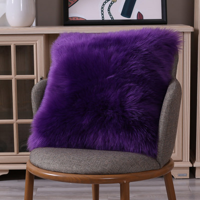 45/50 cm-es párnahuzat Modern egyszerű, puha bolyhos tiszta fehér plüss párna otthoni párna mesterséges imitáció gyapjú párnahuzat