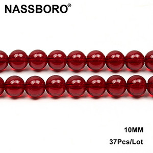 Modne tamnocrvene umjetne kristalne perle od staklenih kamenih perli za izradu nakita DIY/ručno izrađena labava narukvica od perli s razmakom, ogrlica