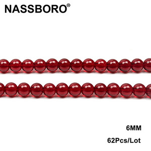 Modne tamnocrvene umjetne kristalne perle od staklenih kamenih perli za izradu nakita DIY/ručno izrađena labava narukvica od perli s razmakom, ogrlica
