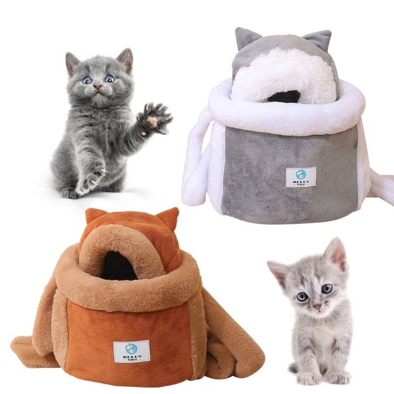 Táska Hátizsák Sling Kutya Utazótáska Kisállat tél kültéri plüss nyúltáska táska kézmelegítővel