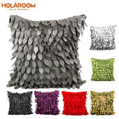 42x42CM 3D Levelek Kanapé párnahuzatok 3D Leaf Decor Pure Color Párnahuzat Esküvői Party Otthoni Kanapé Dekoratív díszpárnahuzat
