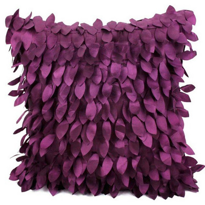 42x42CM 3D Levelek Kanapé párnahuzatok 3D Leaf Decor Pure Color Párnahuzat Esküvői Party Otthoni Kanapé Dekoratív díszpárnahuzat