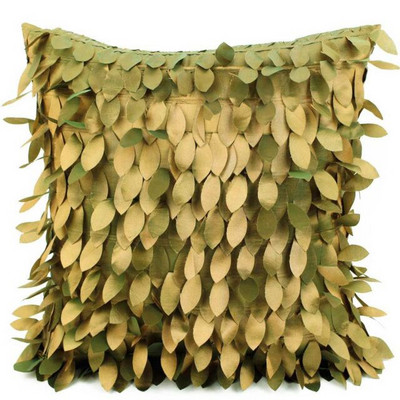 42x42CM 3D Levelek Kanapé párnahuzatok 3D Leaf Decor Pure Color Párnahuzat Esküvői Party Otthoni Kanapé Dekoratív díszpárnahuzat