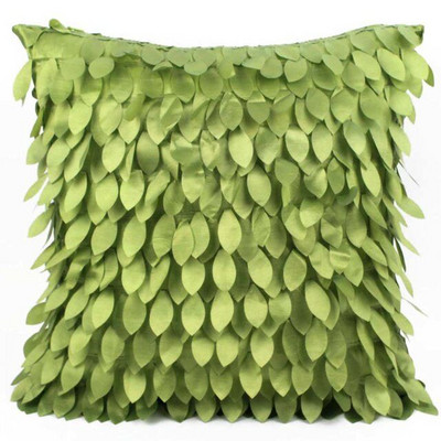 42x42CM 3D Levelek Kanapé párnahuzatok 3D Leaf Decor Pure Color Párnahuzat Esküvői Party Otthoni Kanapé Dekoratív díszpárnahuzat
