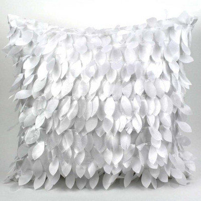 42x42CM 3D Levelek Kanapé párnahuzatok 3D Leaf Decor Pure Color Párnahuzat Esküvői Party Otthoni Kanapé Dekoratív díszpárnahuzat