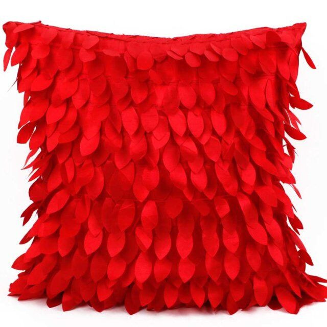 42x42CM 3D Levelek Kanapé párnahuzatok 3D Leaf Decor Pure Color Párnahuzat Esküvői Party Otthoni Kanapé Dekoratív díszpárnahuzat