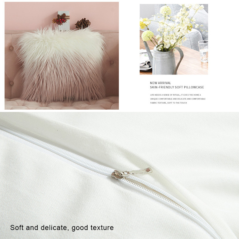 Holaroom Gradient Jastučnica od umjetnog krzna Plišana jastučnica Četvrtasta obojena jastučna navlaka za kauč Auto stolac Kućni hotelski dekor