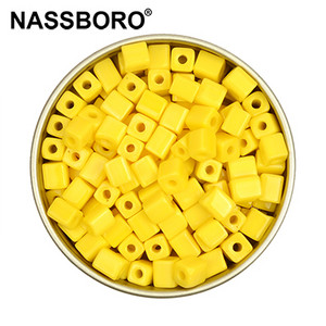 Otprilike 4 mm porculanske kockaste perle u boji Privjesci Češke staklene perle Četvrtaste perle za izradu nakita Diy Ogrlica Narukvica Pribor