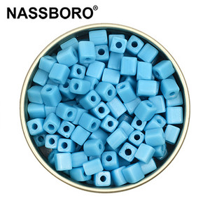 Otprilike 4 mm porculanske kockaste perle u boji Privjesci Češke staklene perle Četvrtaste perle za izradu nakita Diy Ogrlica Narukvica Pribor