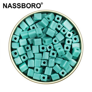 Otprilike 4 mm porculanske kockaste perle u boji Privjesci Češke staklene perle Četvrtaste perle za izradu nakita Diy Ogrlica Narukvica Pribor