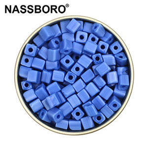 Otprilike 4 mm porculanske kockaste perle u boji Privjesci Češke staklene perle Četvrtaste perle za izradu nakita Diy Ogrlica Narukvica Pribor