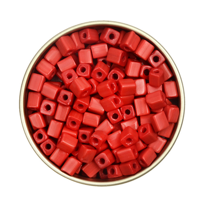 Otprilike 4 mm porculanske kockaste perle u boji Privjesci Češke staklene perle Četvrtaste perle za izradu nakita Diy Ogrlica Narukvica Pribor