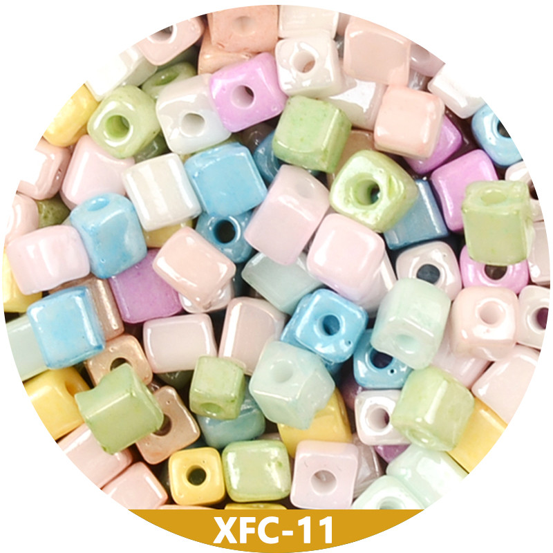 Približno 4 mm perle šarm krem boje labave razmaknice kockaste perle za izradu nakita Ručno izrađena Diy narukvica Ogrlica Abalorios Kralen