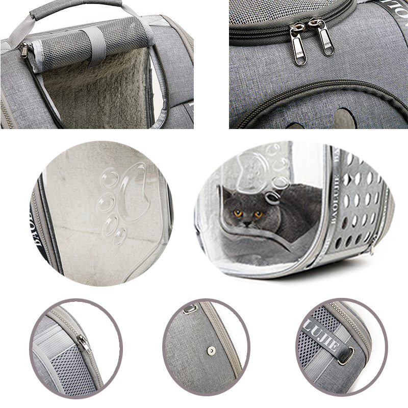 Mačji ruksak, prozračna torba za prijevoz kućnih ljubimaca na rame s prozorom, prijenosna nosiljka za mačke