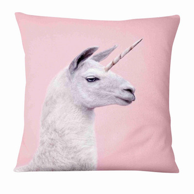 Afiș publicitar creativ Pernă cu imprimeu animal proaspăt Pernă decorativă Decorat pentru canapea Pernă 45*45cm Almofadas 45*45