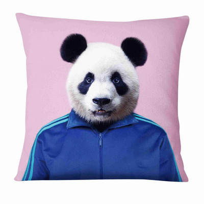 Afiș publicitar creativ Pernă cu imprimeu animal proaspăt Pernă decorativă Decorat pentru canapea Pernă 45*45cm Almofadas 45*45