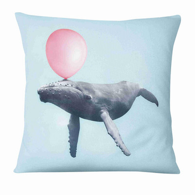 Afiș publicitar creativ Pernă cu imprimeu animal proaspăt Pernă decorativă Decorat pentru canapea Pernă 45*45cm Almofadas 45*45