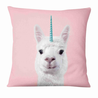 Afiș publicitar creativ Pernă cu imprimeu animal proaspăt Pernă decorativă Decorat pentru canapea Pernă 45*45cm Almofadas 45*45