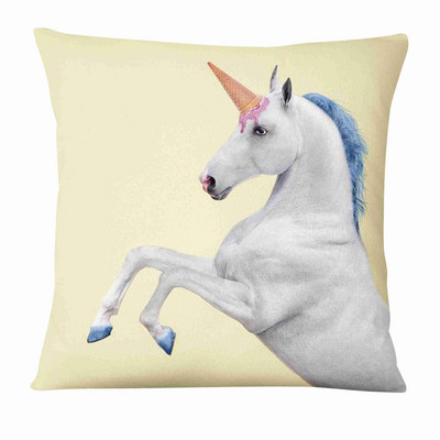 Afiș publicitar creativ Pernă cu imprimeu animal proaspăt Pernă decorativă Decorat pentru canapea Pernă 45*45cm Almofadas 45*45