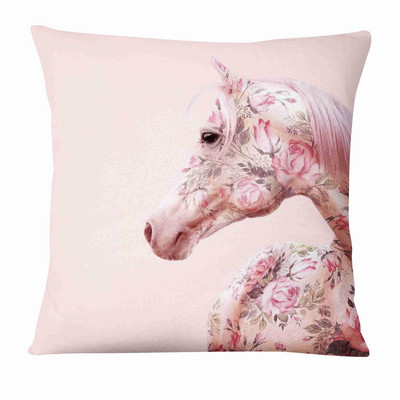 Afiș publicitar creativ Pernă cu imprimeu animal proaspăt Pernă decorativă Decorat pentru canapea Pernă 45*45cm Almofadas 45*45