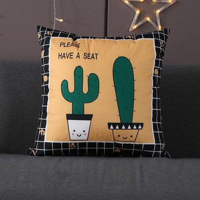 Nordic crna bijela jastučnica jednostavan ukras za dnevnu sobu Jastuk za struk Kratki plišani jastuk za kauč Skriveni patentni zatvarač 45*45cm