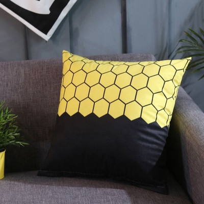 Nordic crna bijela jastučnica jednostavan ukras za dnevnu sobu Jastuk za struk Kratki plišani jastuk za kauč Skriveni patentni zatvarač 45*45cm