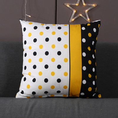 Nordic crna bijela jastučnica jednostavan ukras za dnevnu sobu Jastuk za struk Kratki plišani jastuk za kauč Skriveni patentni zatvarač 45*45cm