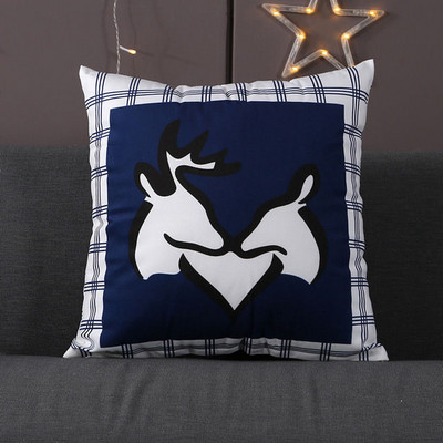 Nordic crna bijela jastučnica jednostavan ukras za dnevnu sobu Jastuk za struk Kratki plišani jastuk za kauč Skriveni patentni zatvarač 45*45cm