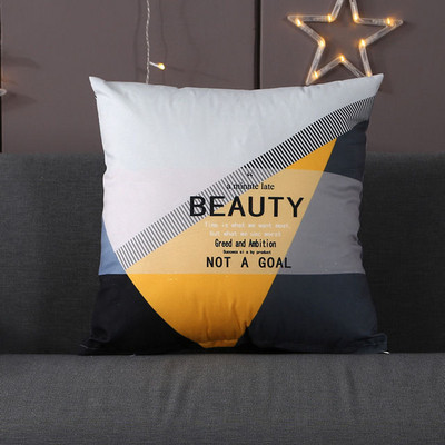 Nordic crna bijela jastučnica jednostavan ukras za dnevnu sobu Jastuk za struk Kratki plišani jastuk za kauč Skriveni patentni zatvarač 45*45cm