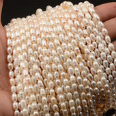 Mărgele libere de perle de apă dulce în formă de orez, 35 mm, pentru bricolaj, brățară, cercei, colier, cusut, artizanat, accesoriu de bijuterii