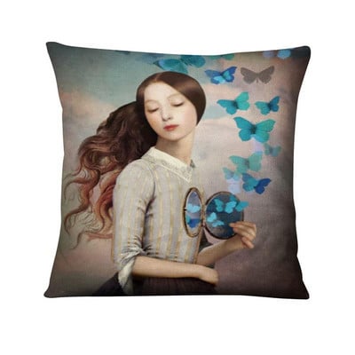 Otthoni Párnák Dekoráció Nordic Dreaming Girls Párna Dekoratív Párna Almofadas Decorativas Para Sofa Dob párna 45*45cm